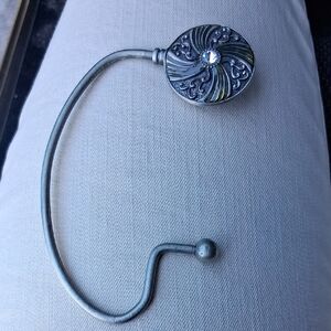 GANZ Elegant Silver and Green Bag Holder
